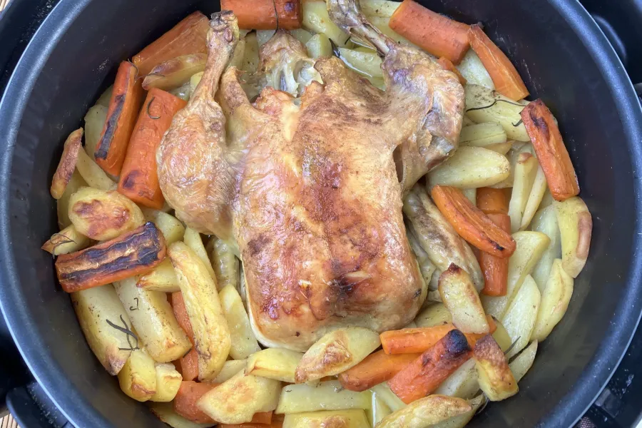 Recept Pečené kurča so zeleninou